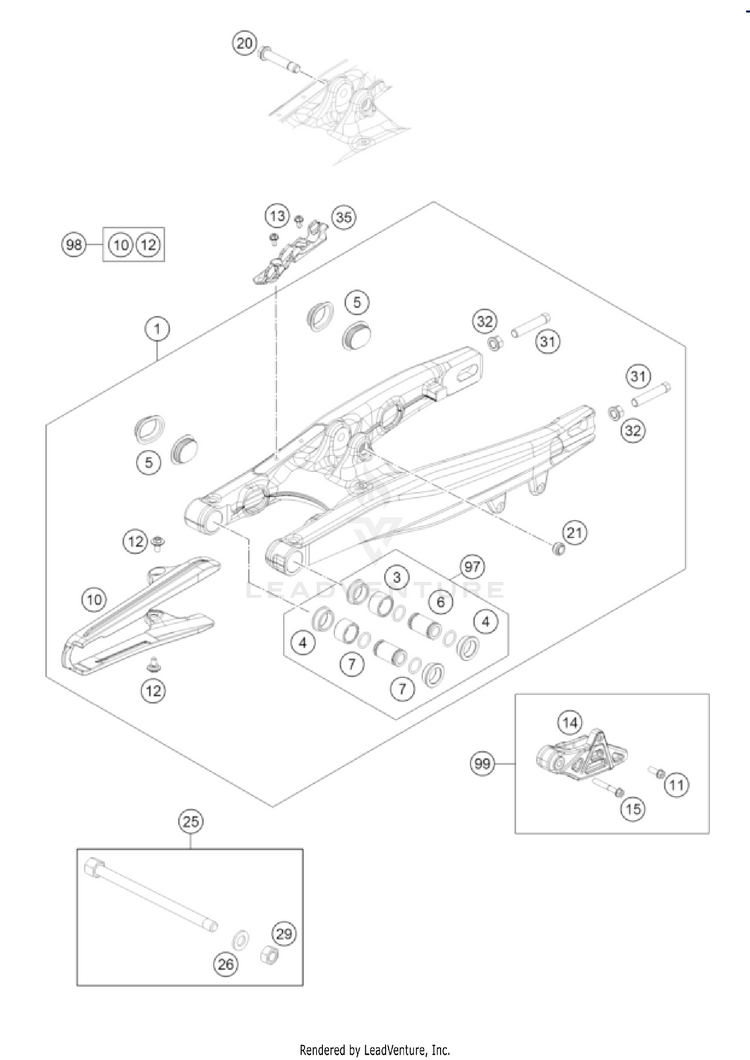 Swing Arm TC 65 EU CHASSIS - 2022 Schematic