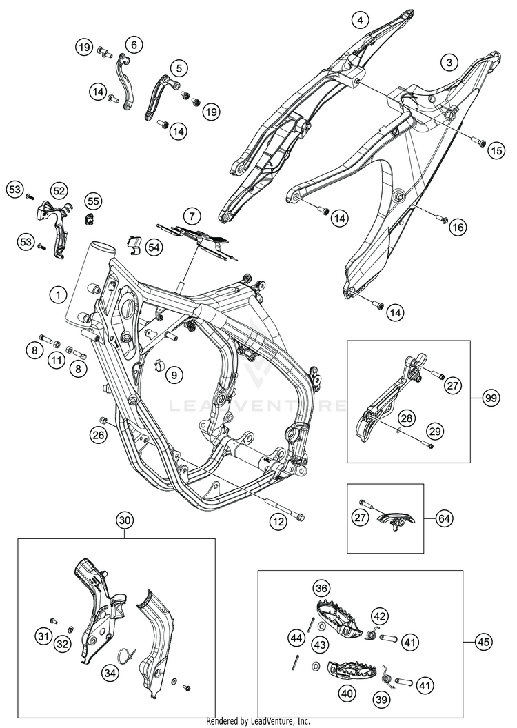 Frame FE 350 CHASSIS - 2020 Schematic