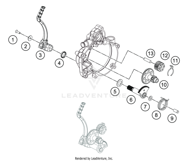 Kick Starter TC 50 MINI ENGINE - 2020 Schematic