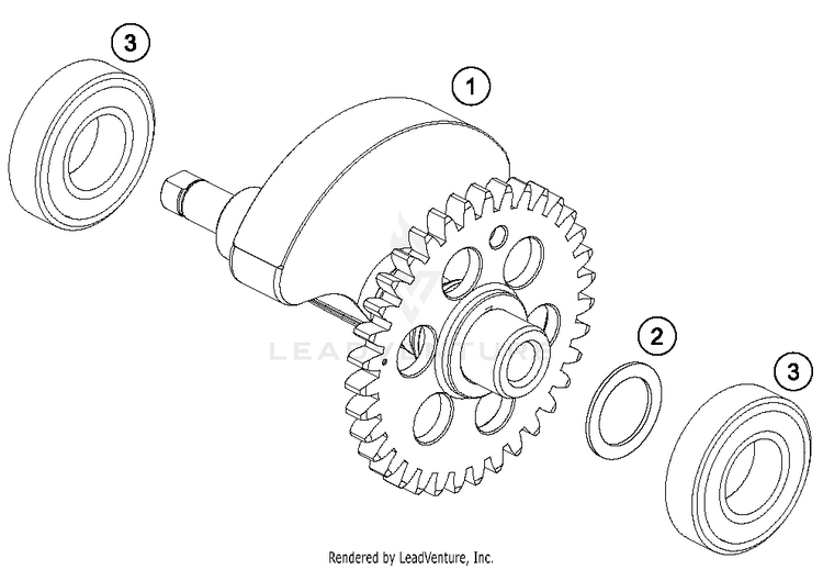 Balancer Shaft 701 ENDURO ENGINE - 2016 Schematic