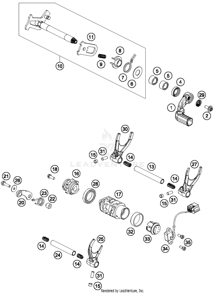 Shifting Mechanism FS 450 ENGINE - 2018 Schematic