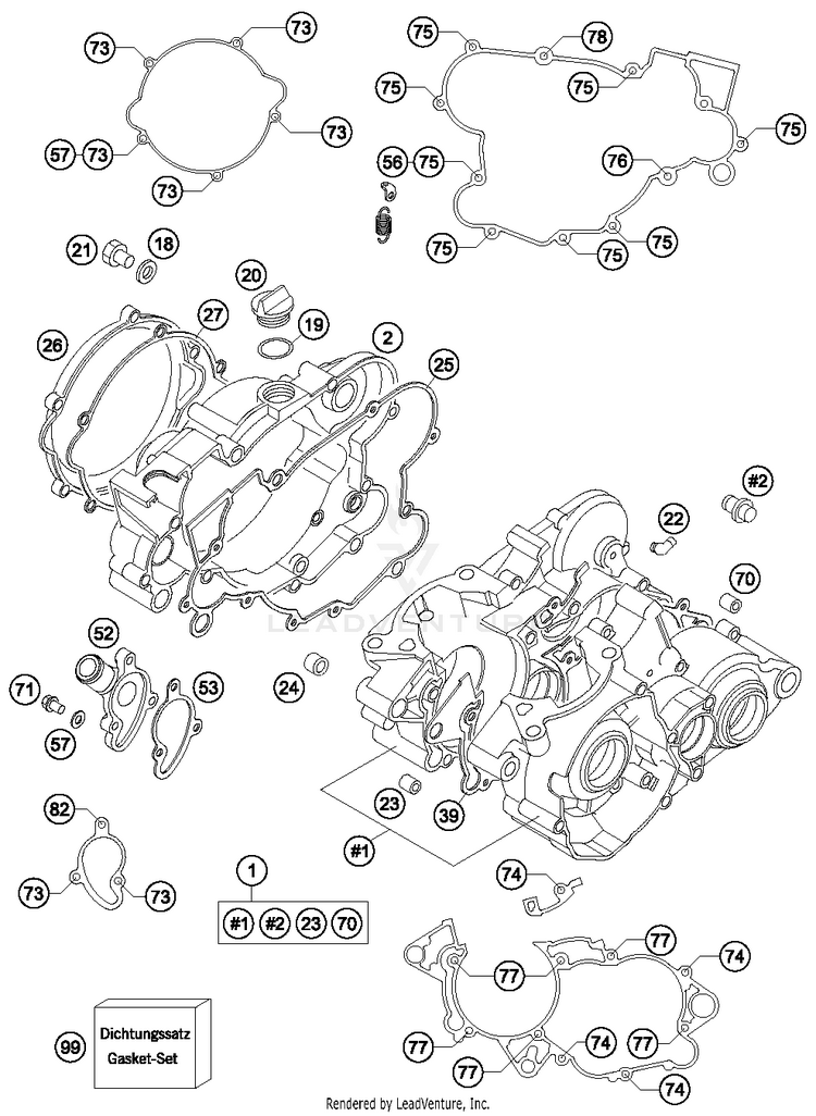 Engine Case TC 85 ENGINE - 2016 Schematic