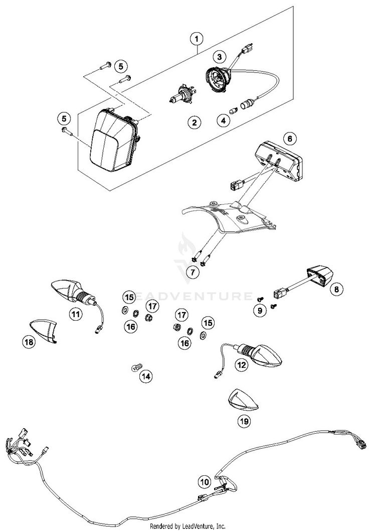 Lighting System FE 450 CHASSIS - 2019 Schematic