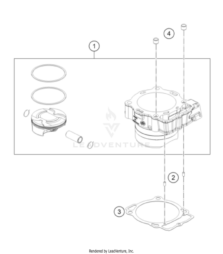 Cylinder FC/FX 450 Engine - 2022 Schematic
