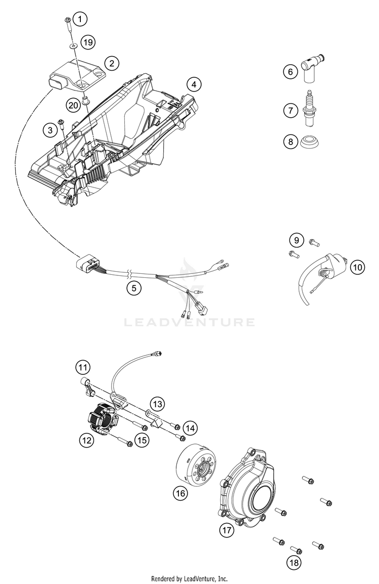 Ignition System TC 125 Engine - 2021 Schematic