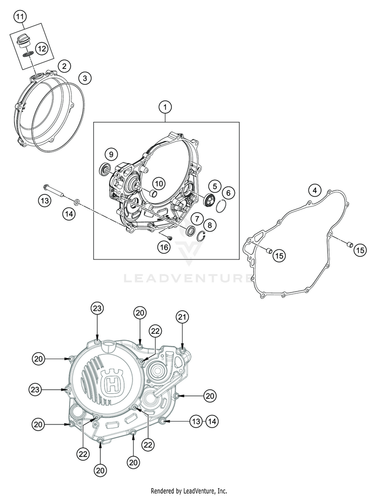 Clutch Cover FE 501s ENGINE - 2020 Schematic