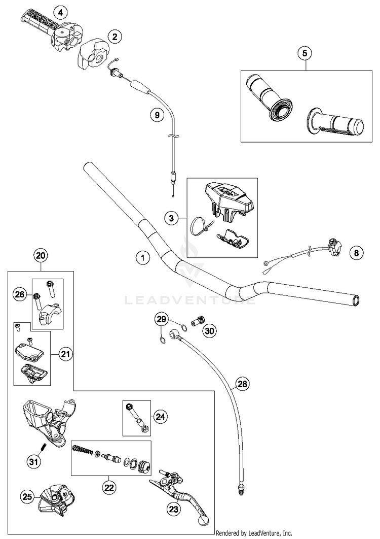 Handlebar, Controls TC 85 17_14 CHASSIS - 2017 Schematic