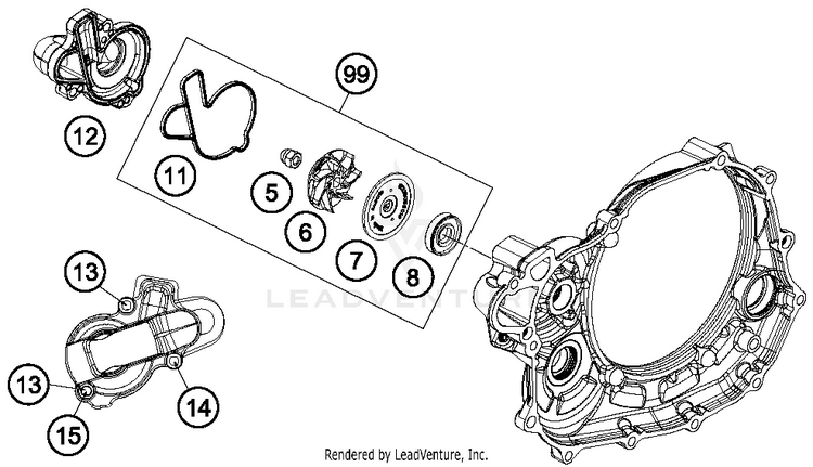Water Pump FC 450 ENGINE - 2015 Schematic