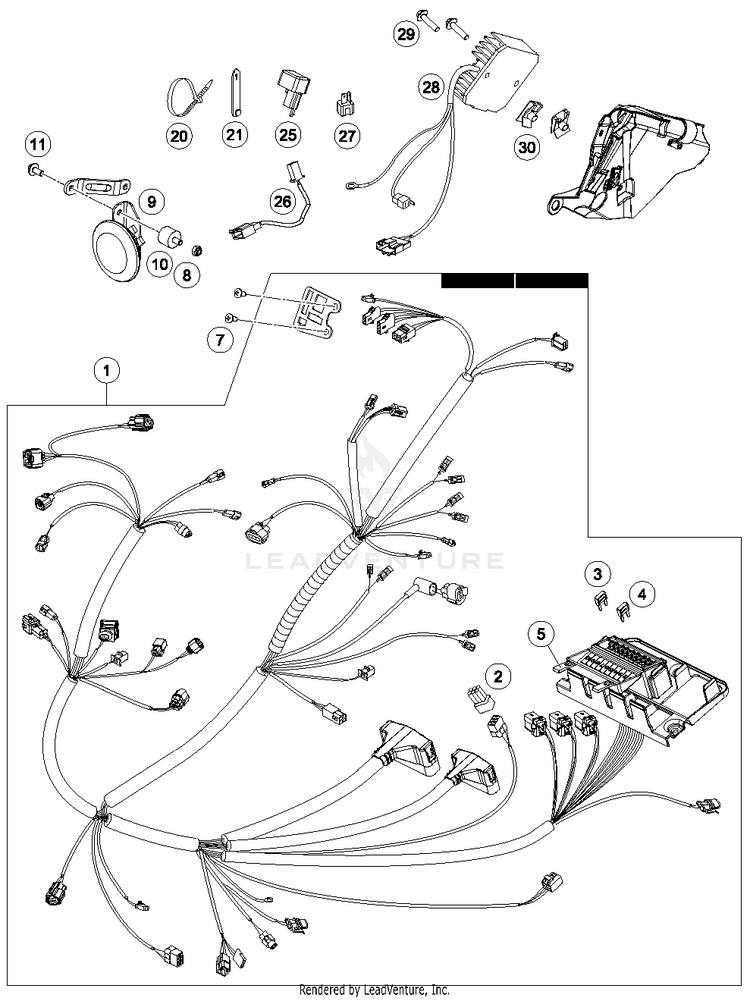 Wiring Harness 701 ENDURO CHASSIS- 2017 Schematic