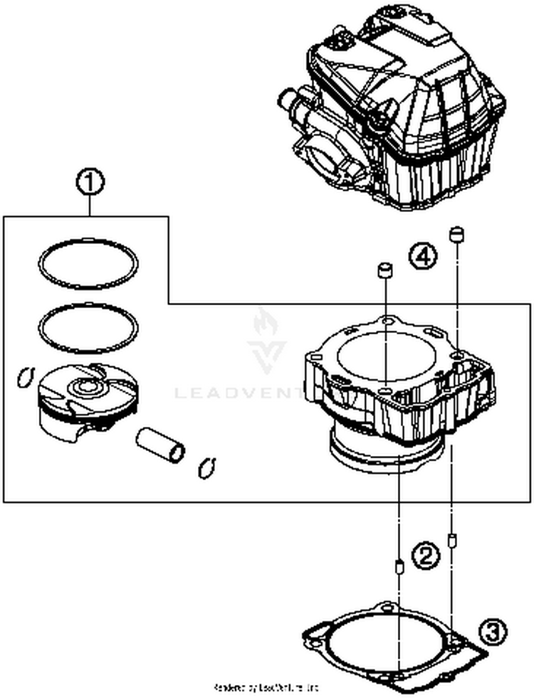 Cylinder FC 450 ENGINE - 2014 Schematic