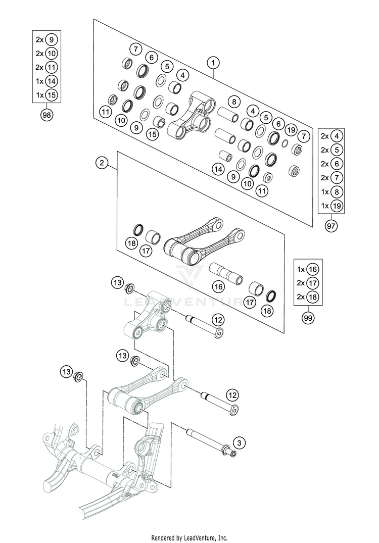Pro Lever Linking TC 125 CHASSIS - 2020 Schematic
