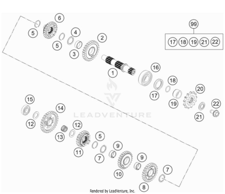 Transmission Ii - Countershaft TC 85 ENGINE - 2024 Schematic