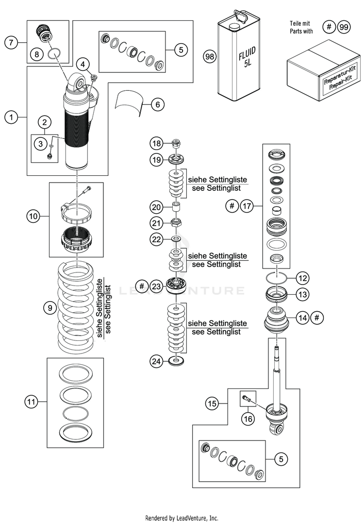 Shock Absorber Disassembled TC 85 19 16 CHASSIS - 2020 Schematic