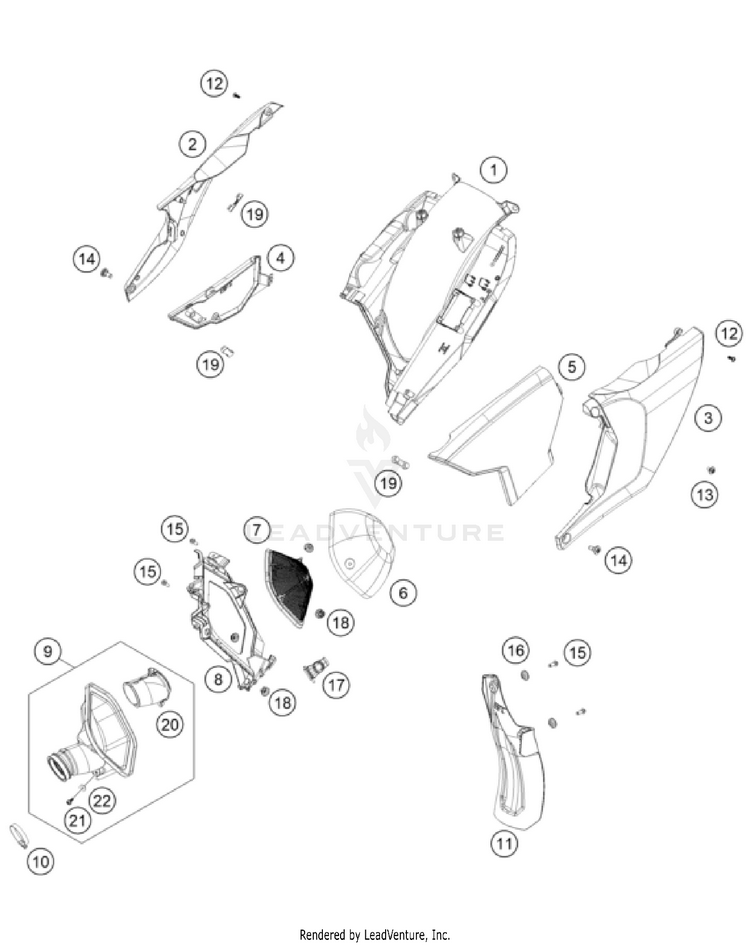 Air Filter FC 450 ROCKSTAR EDITION US CHASSIS - 2023 Schematic