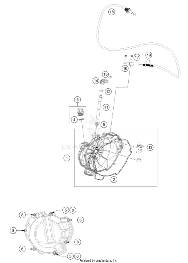 Clutch Cover 801 Svartpilen ENGINE - 2024 Schematic