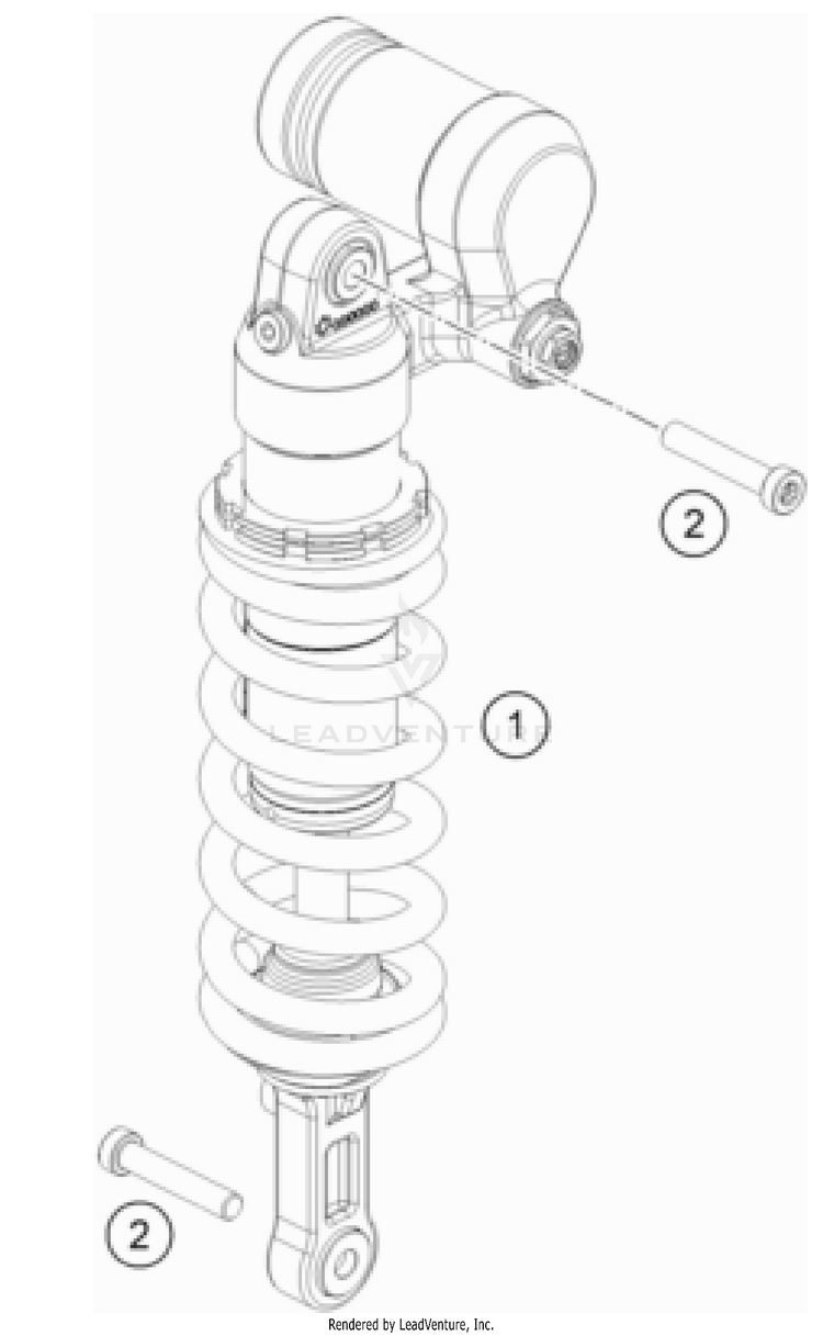 Shock Absorber 701 ENDURO CHASSIS - 2023 Schematic