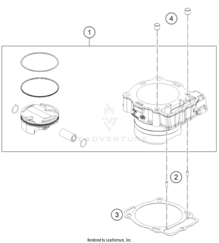 Cylinder FC/FX 450 ENGINE - 2024 Schematic