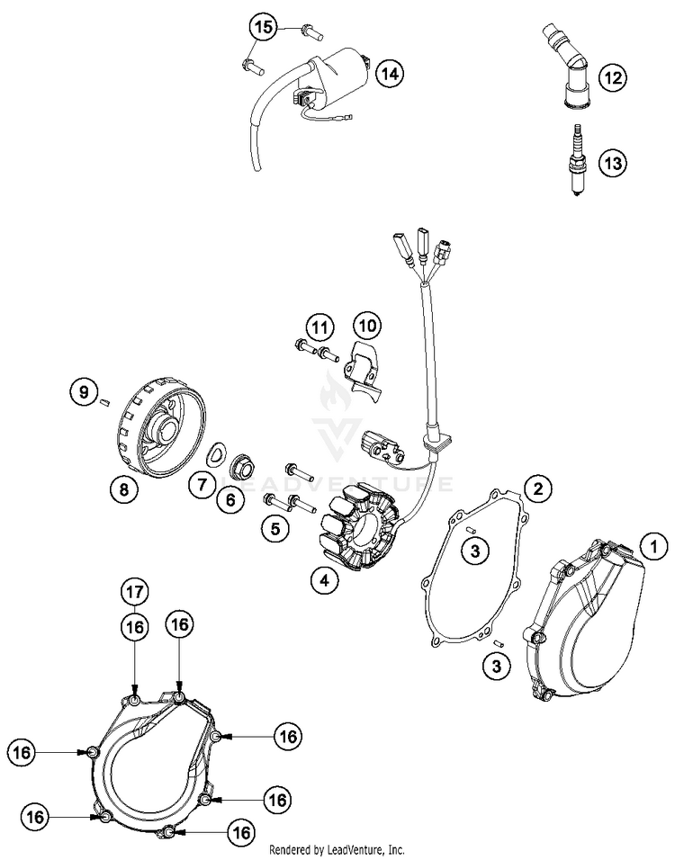 Ignition System FC 450 ENGINE - 2016 Schematic