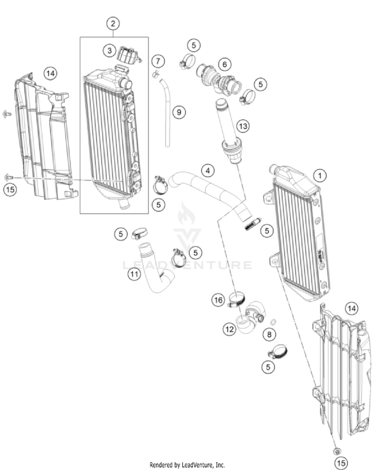 Cooling System TX 300i ENGINE - 2025 Schematic