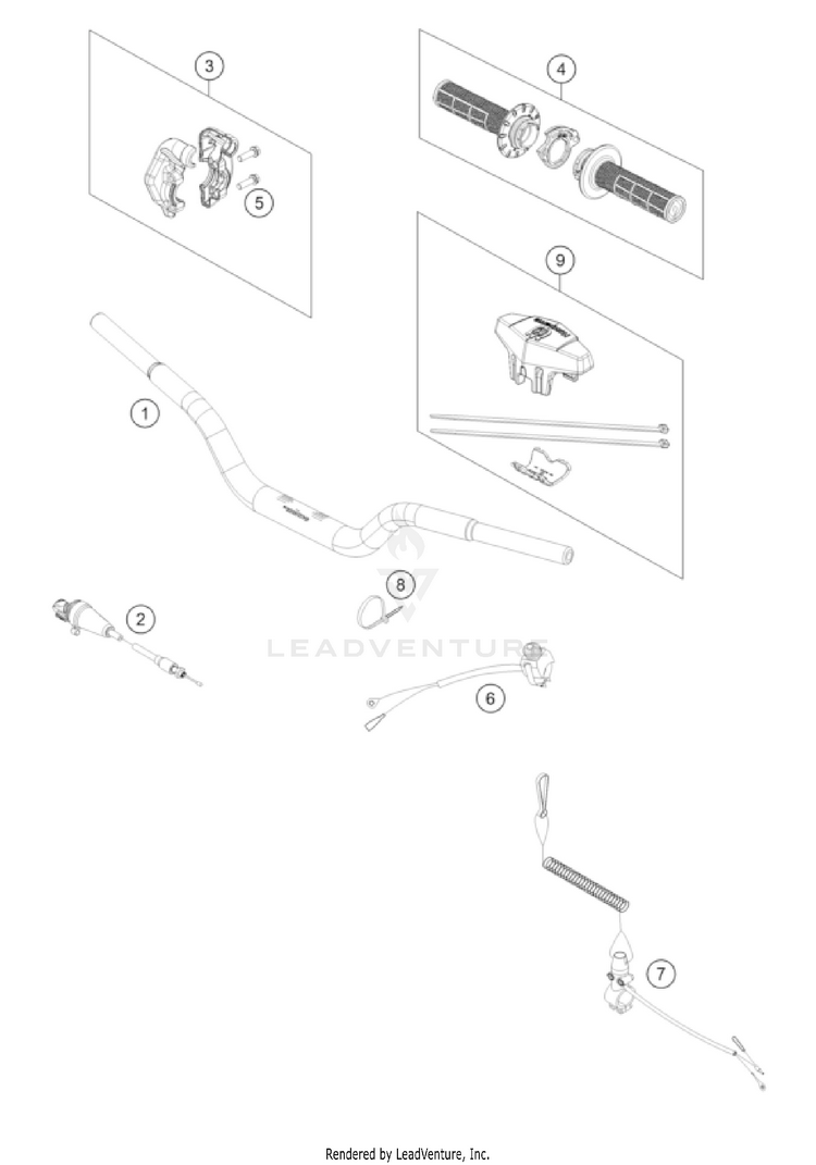 Handlebar, Controls TC 50 EU CHASSIS - 2022 Schematic