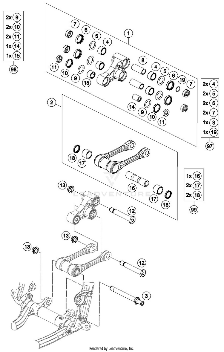 Pro Lever Linking FC 450 CHASSIS - 2019 Schematic