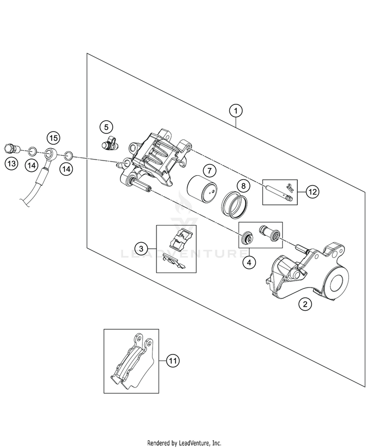 Rear Brake Caliper Schematic