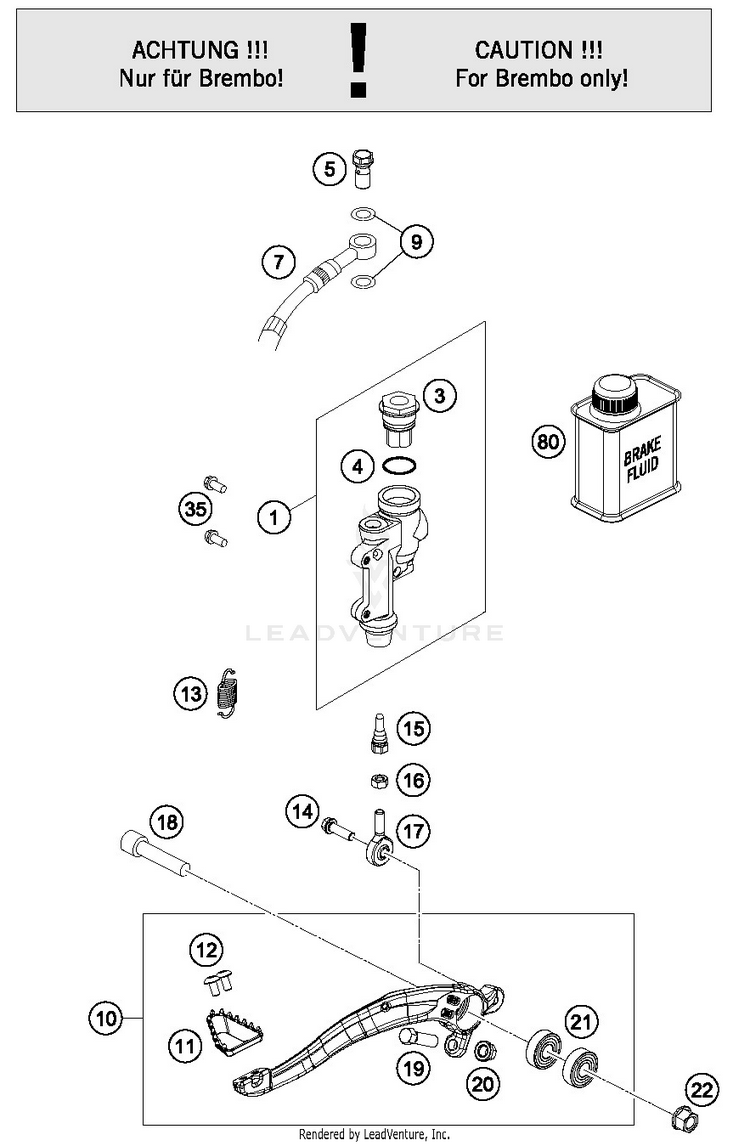 Rear Brake Control FC 250 CHASSIS - 2019 Schematic
