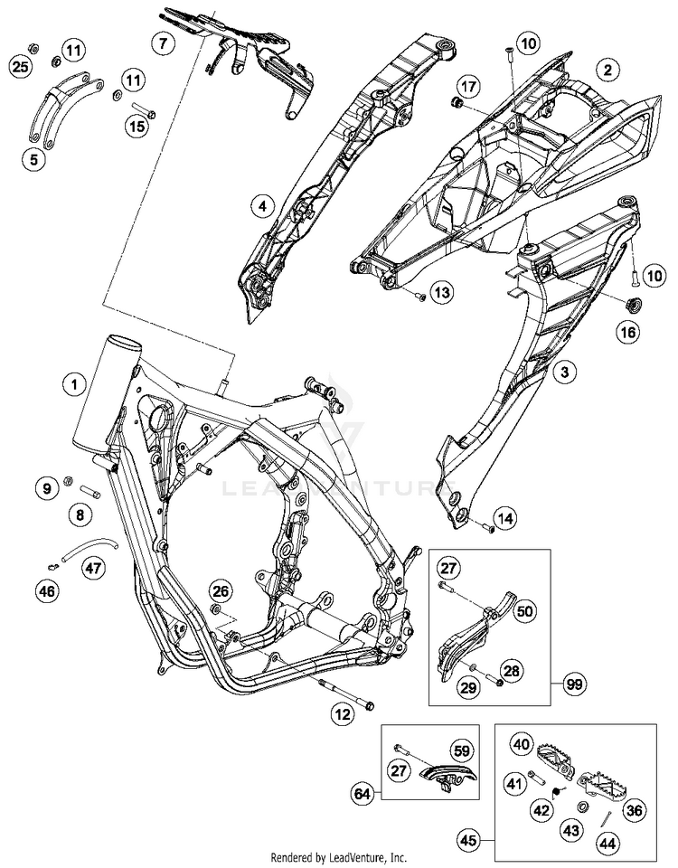Frame TE 250 CHASSIS - 2014 Schematic