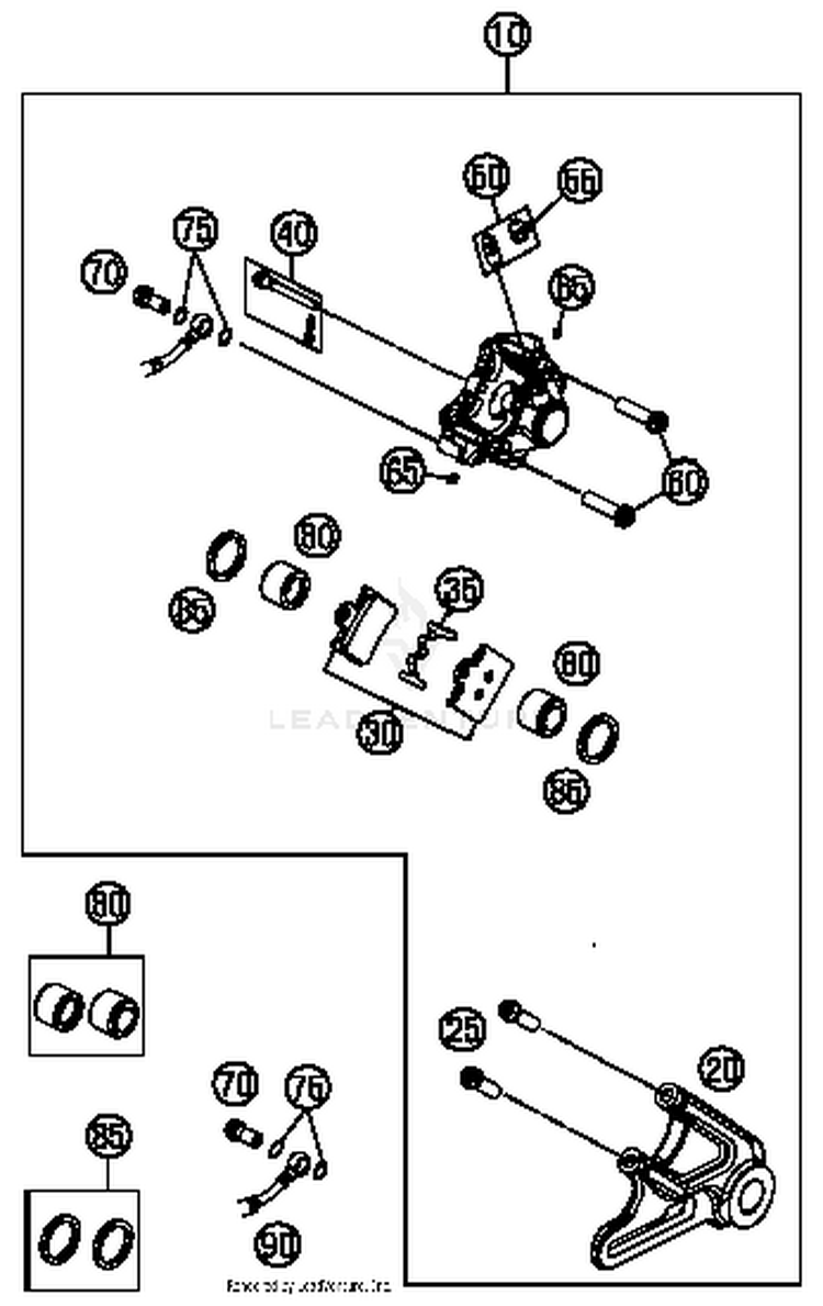 Brake Caliper Rear TC 85 CHASSIS - 2016 Schematic