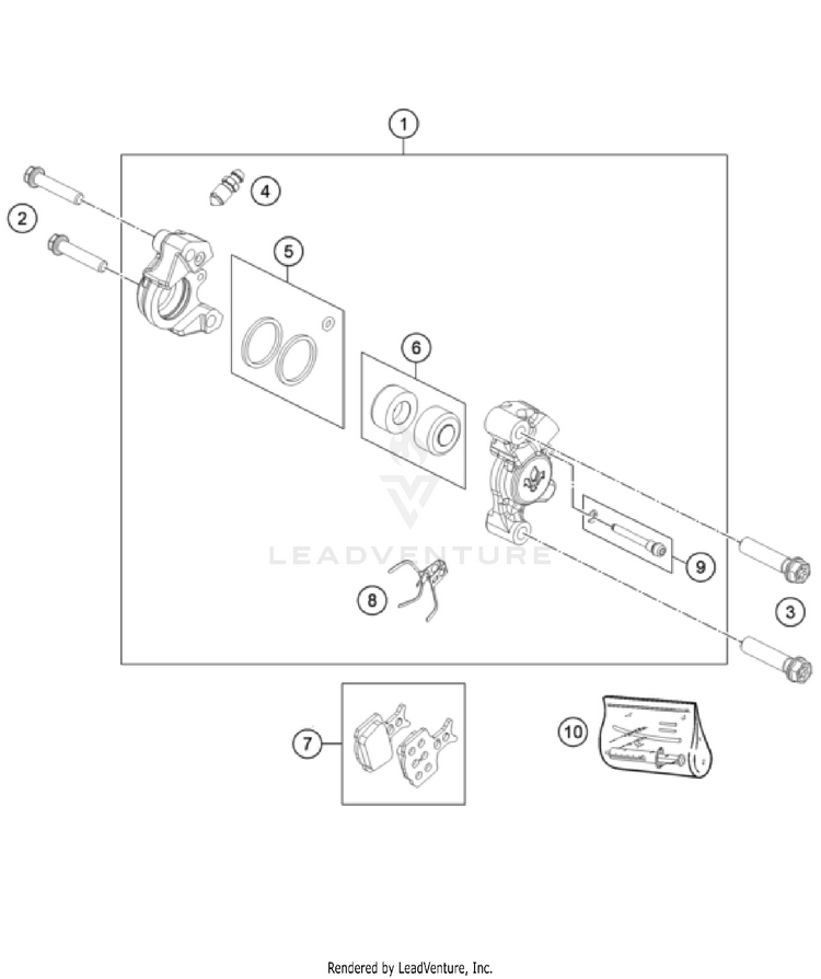 Front Brake Caliper Schematic