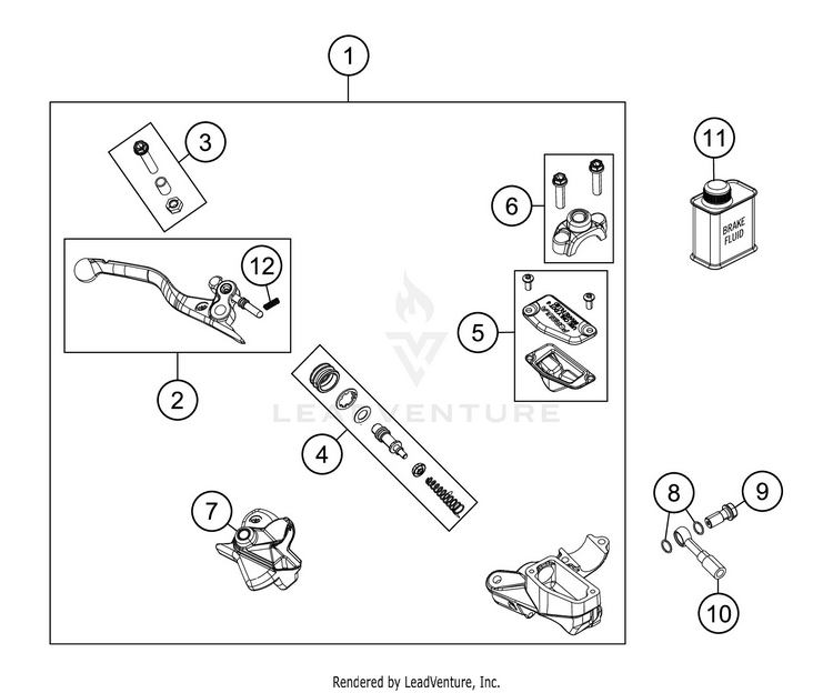 Hand Brake Cylinder TC 85 19 16 CHASSIS - 2018 Schematic