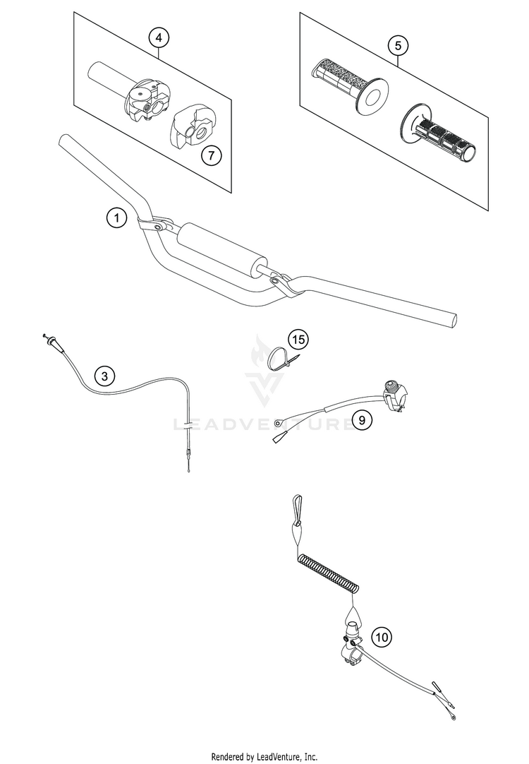 Handlebar, Controls TC 50 CHASSIS - 2020 Schematic