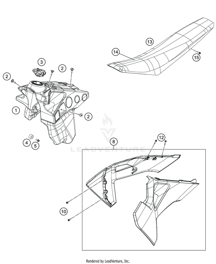 Tank, Seat FE 350s CHASSIS - 2020 Schematic