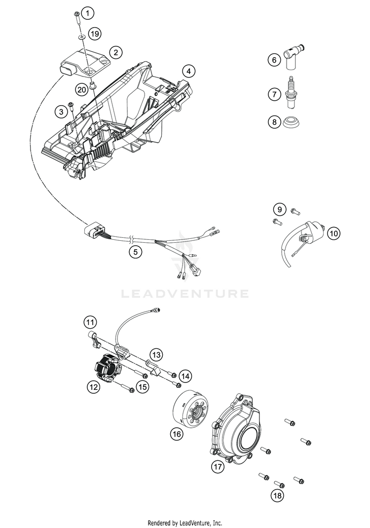 Ignition System TC 125 ENGINE - 2020 Schematic