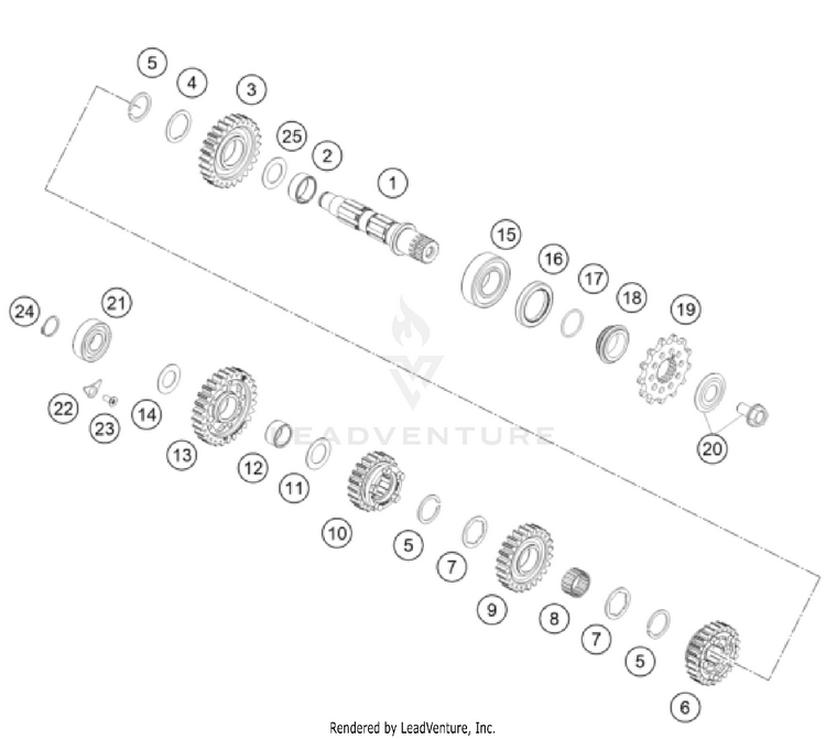 Transmission Ii - Countershaft FC 350 Engine - 2023 Schematic