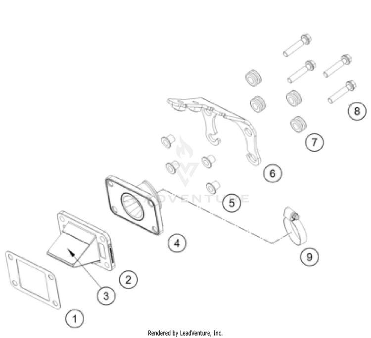 Reed Valve Case TC 50 ENGINE - 2025 Schematic