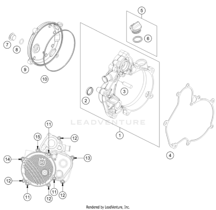 Clutch Cover TC 50 ENGINE - 2025 Schematic