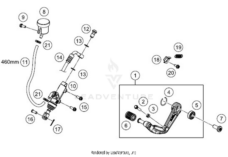 Rear Brake Control 401 SVARTPILEN CHASSIS - 2018 Schematic