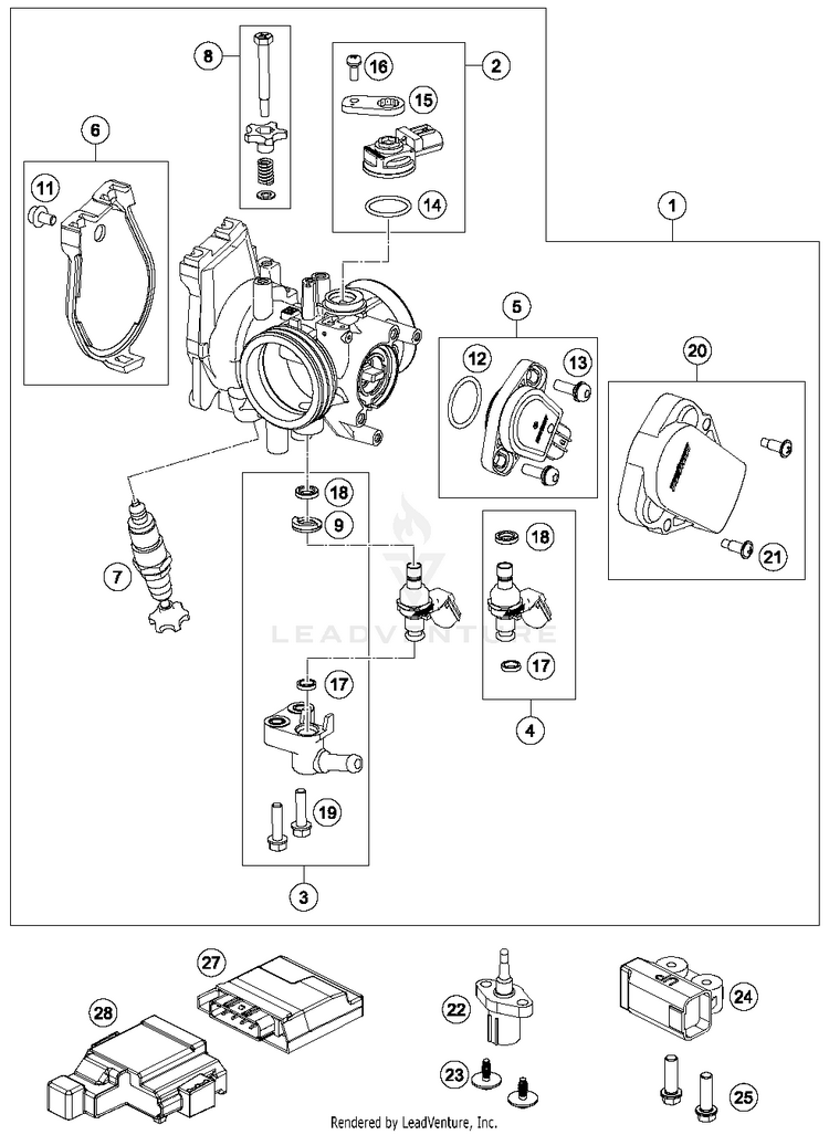 Throttle Body FC 250 ENGINE - 2018 Schematic
