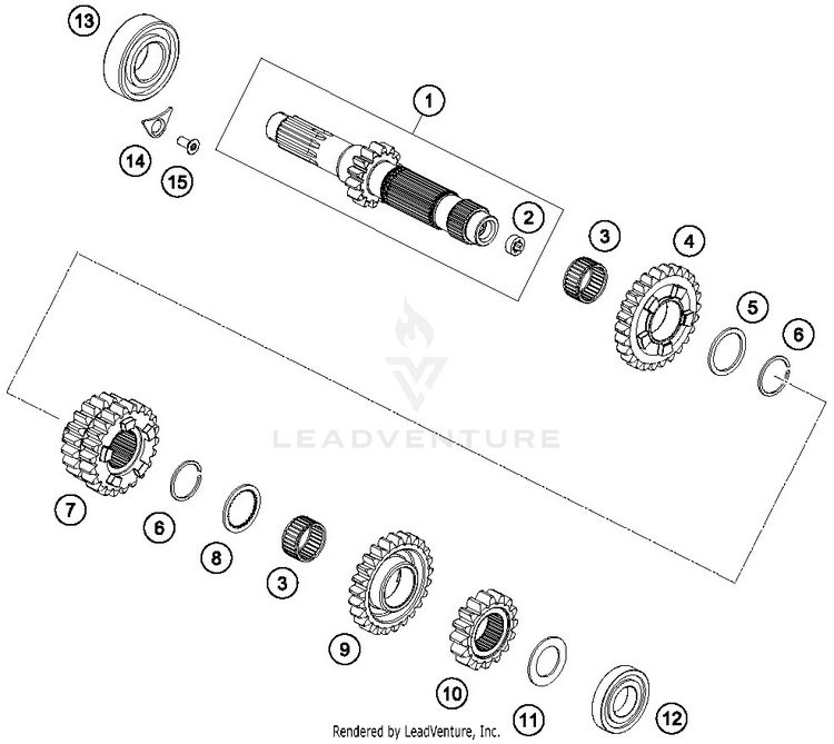 Transmissioni - Main Shaft TX 300 ENGINE - 2019 Schematic