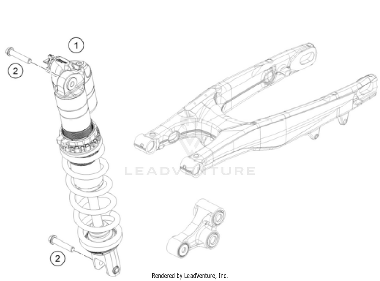 Shock Absorber FC 450 ROCKSTAR EDITION CHASSIS - 2024 Schematic