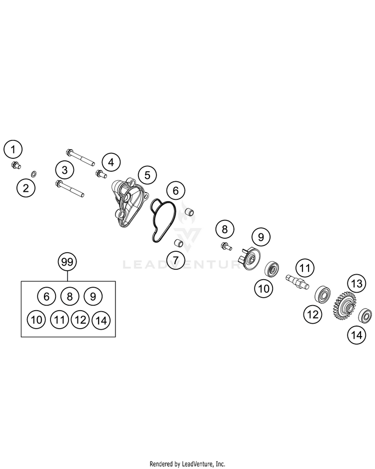 Water Pump TC 65 Engine - 2021 Schematic