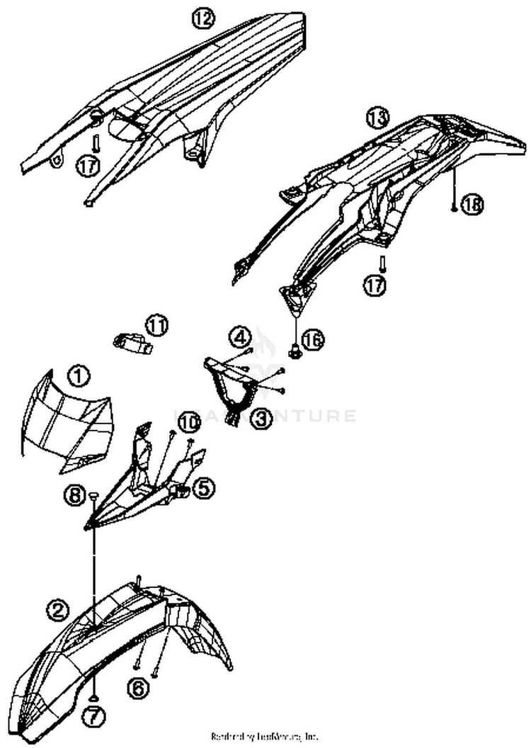 Mask, Fenders FE 350 CHASSIS - 2014 Schematic