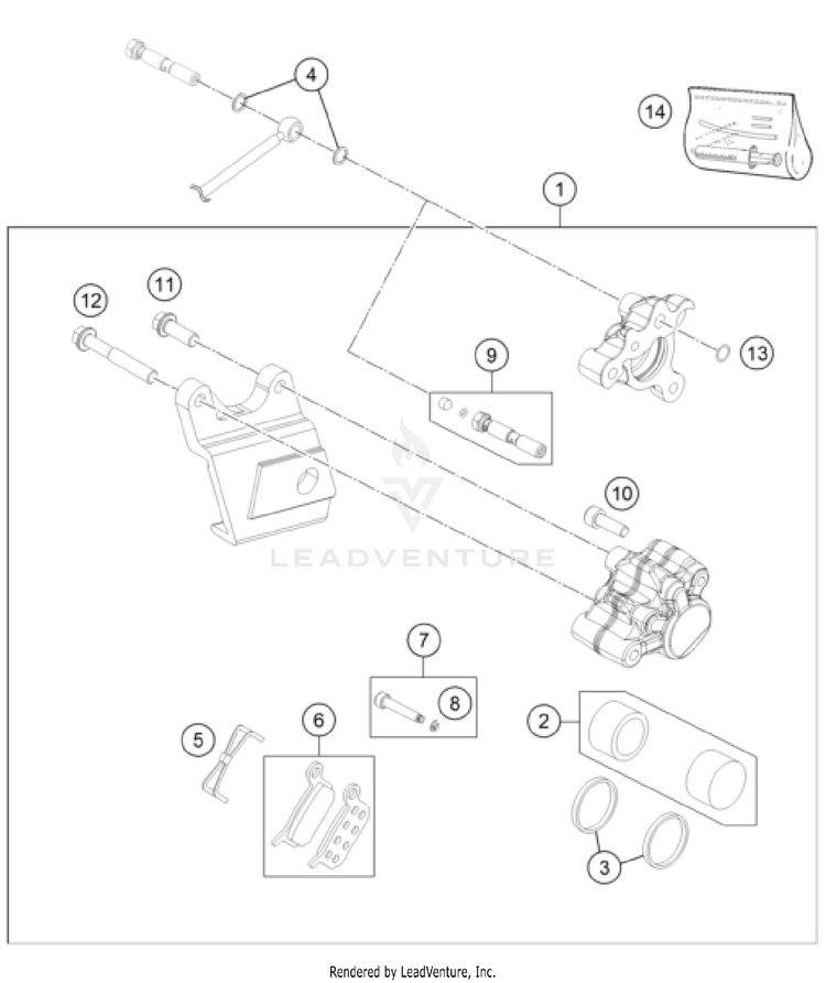 Rear Brake Caliper TC 50 CHASSIS - 2023 Schematic