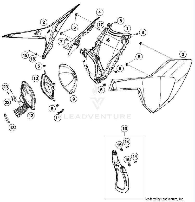 Air Filter TE 300i CHASSIS - 2019 Schematic