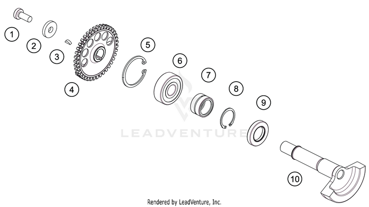 Balancer Shaft TC 250 Engine - 2021 Schematic