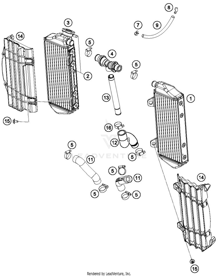 Cooling System FC 450 ENGINE - 2019 Schematic