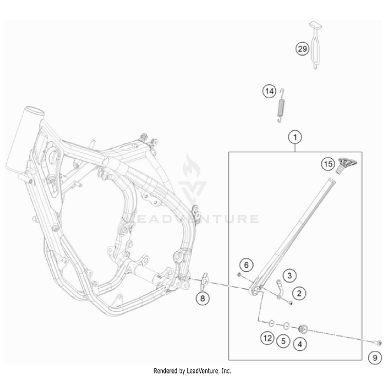 Side / Center Stand FX 350 US CHASSIS - 2022 Schematic