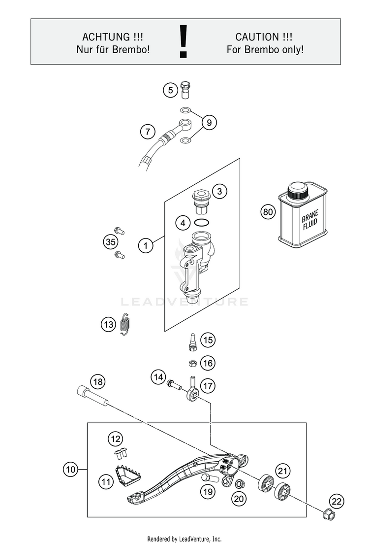 Rear Brake Control FC 350 CHASSIS - 2020 Schematic