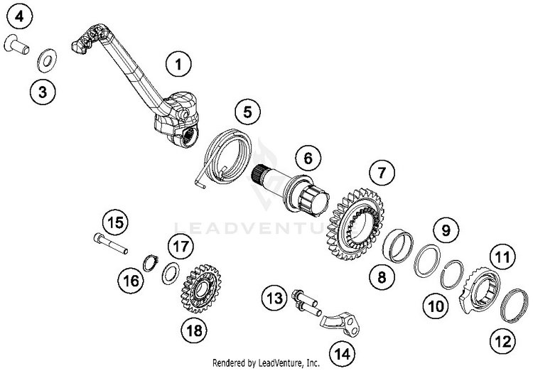 Kick Starter TX 300 ENGINE - 2019 Schematic